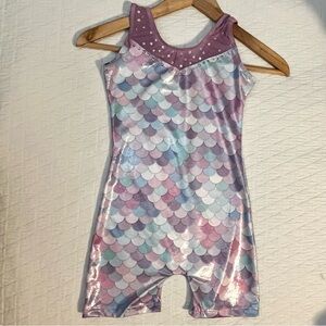 Girls Gymnastics Dance Leotard Mermaid Unicorn Size Medium